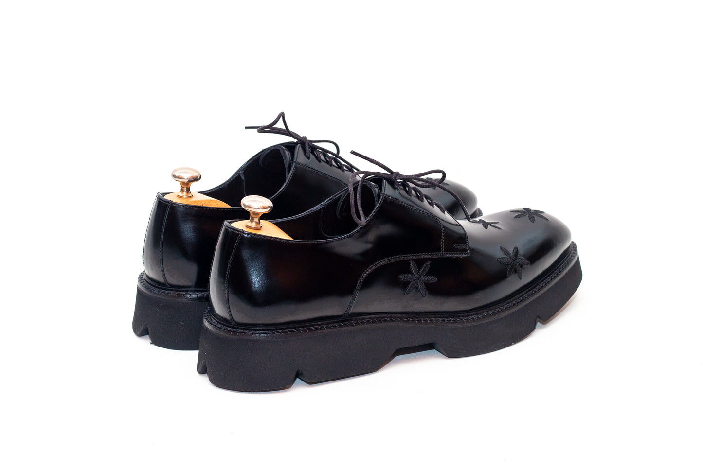 Peacock Black Star Derby Shoe