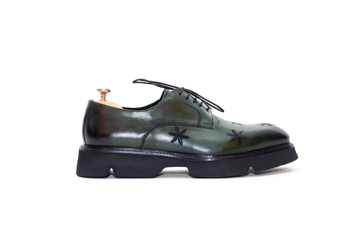 Peacock Green Star Derby Shoe