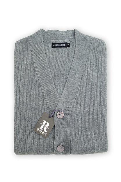 Grey Cotton Cardigan