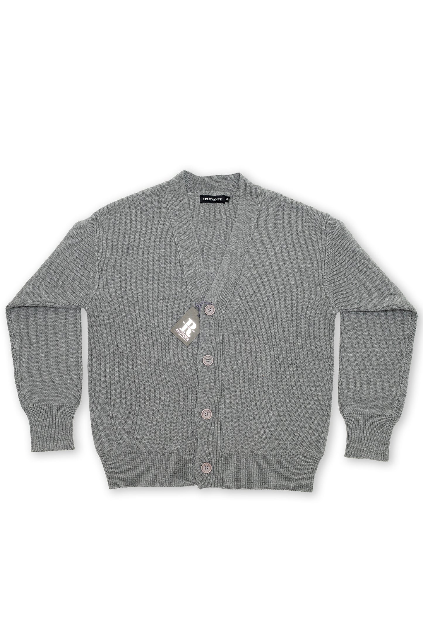 Grey Cotton Cardigan