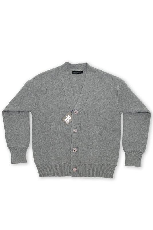 Grey Cotton Cardigan