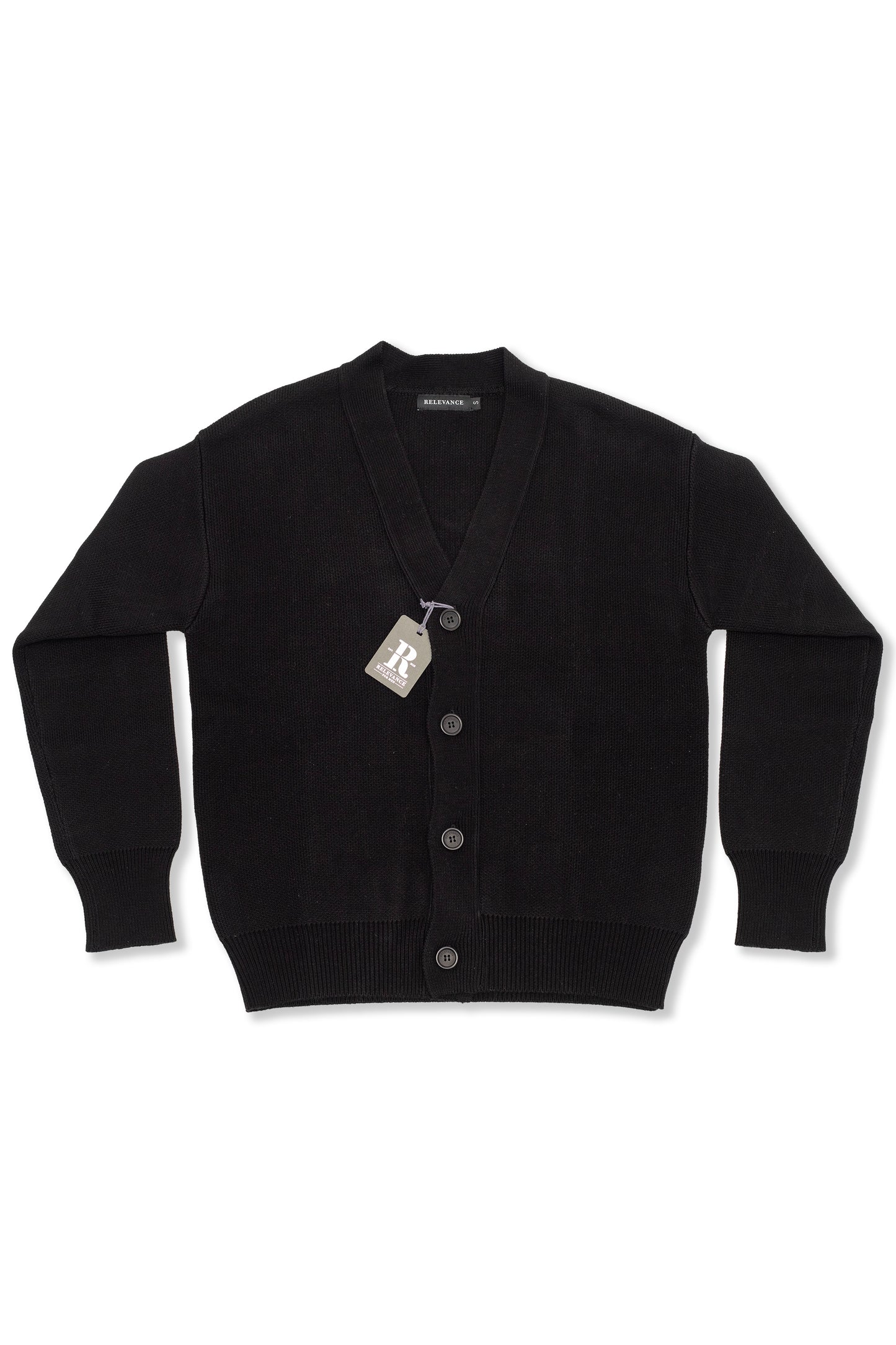 Black Cotton Cardigan
