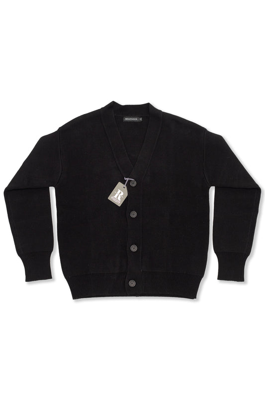 Black Cotton Cardigan
