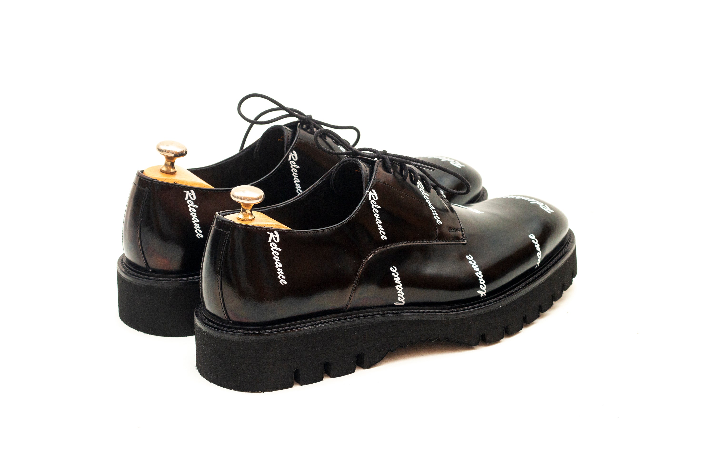 Peacock White Monogram Derby Lace-up