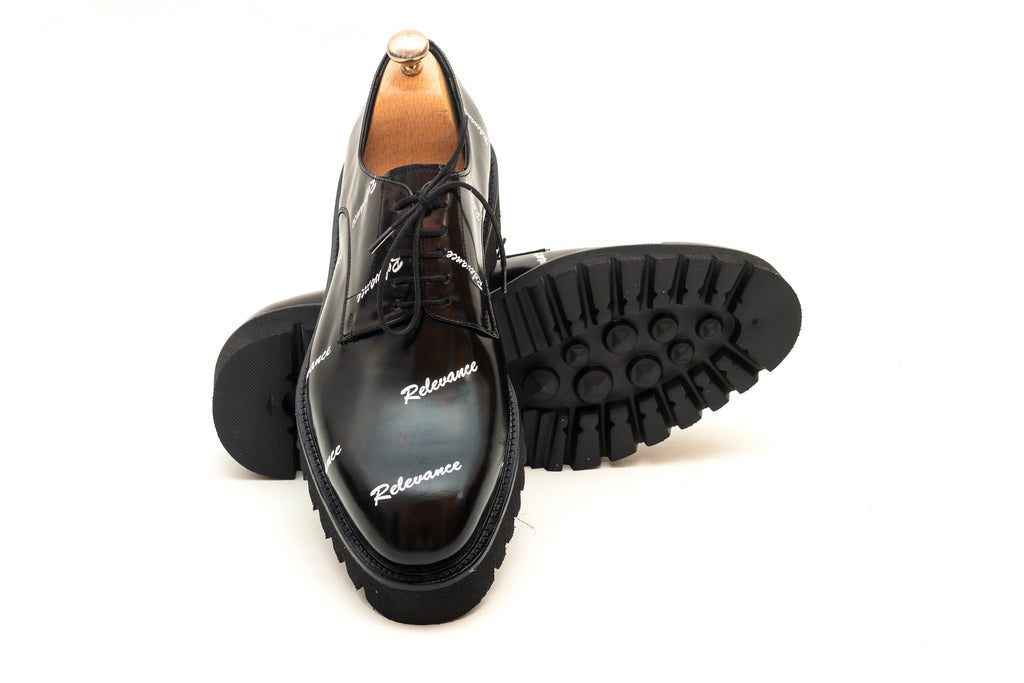 Peacock White Monogram Derby Lace-up