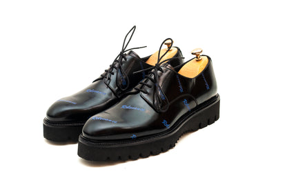 Peacock Blue Monogram Derby Lace-up