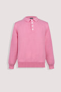 Baby Pink Long Sleeve Knitted Polo