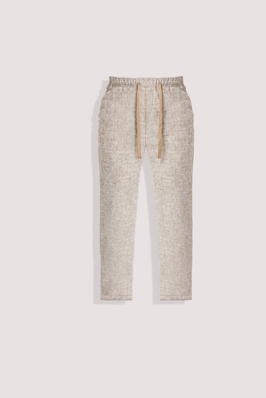 Regular Fit Jacquard Pants - Tortilla