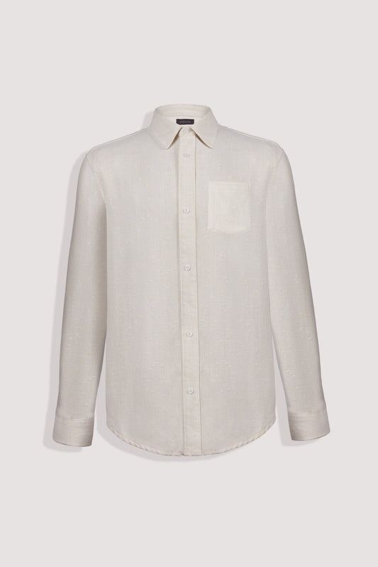 Relaxed Fit Textured Shirt - Off White