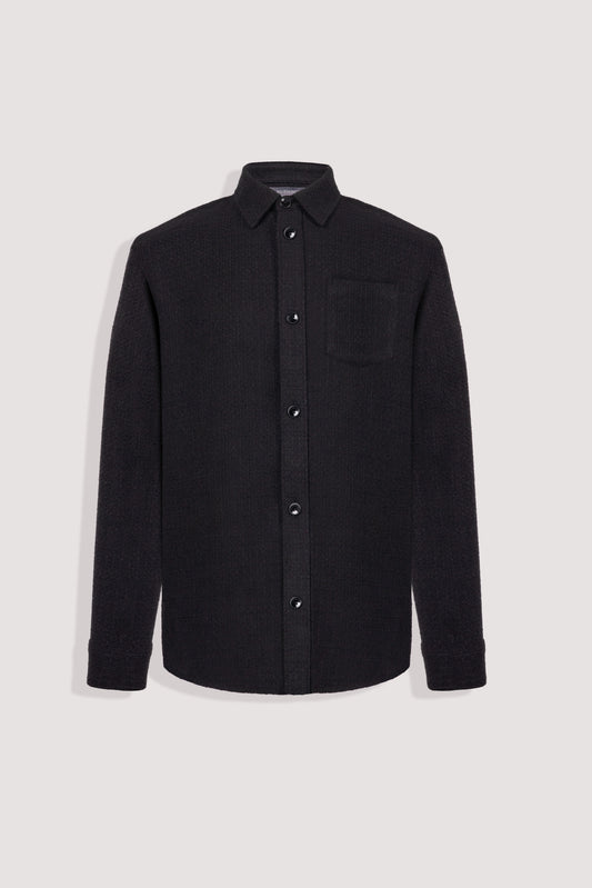 Relaxed Fit Textured Shirt - Black