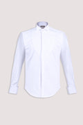 White Pleated Tuxedo shirt