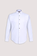 White Stud Tuxedo Shirt