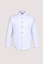 White Stud Tuxedo Shirt