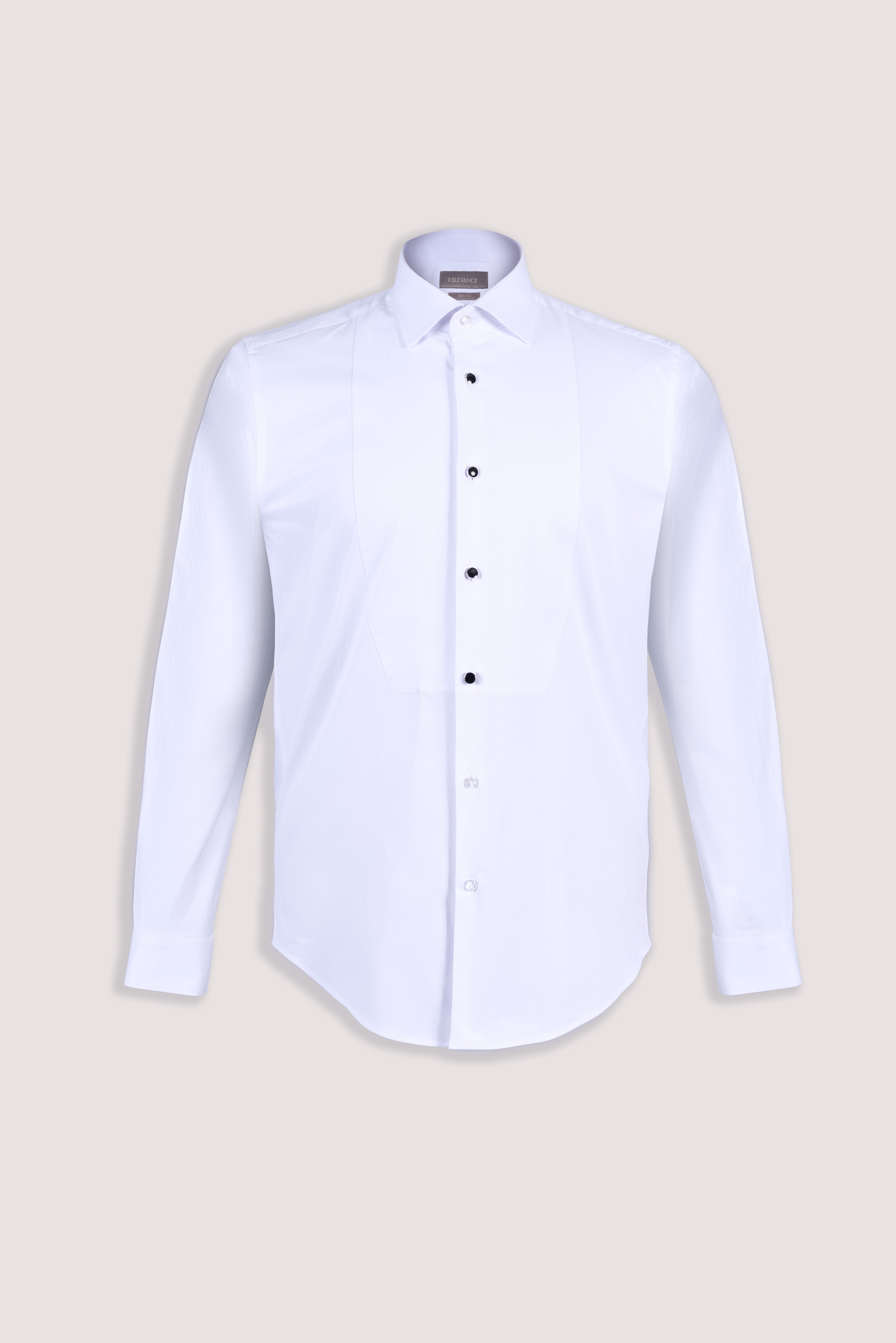 White Stud Tuxedo Shirt