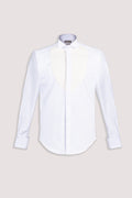 White Pleated Tuxedo shirt