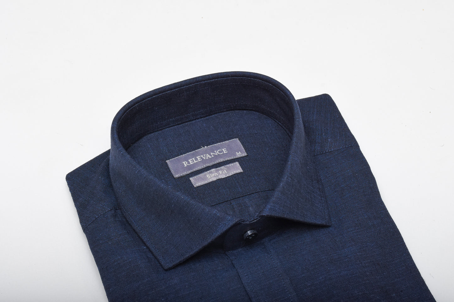 100% Linen Shirt - Navy