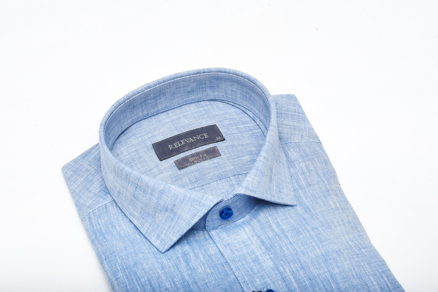 100% Linen Shirt - Powder Blue