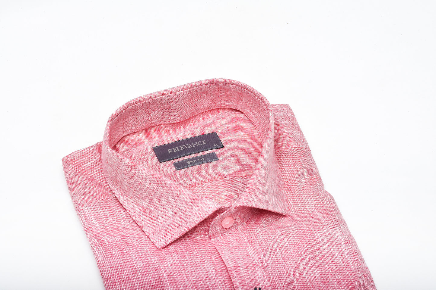 100% Linen Shirt - Salmon