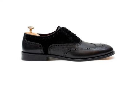 Black Classic Brogue with Suede