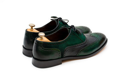 Emerald Green Classic Brogue with Suede