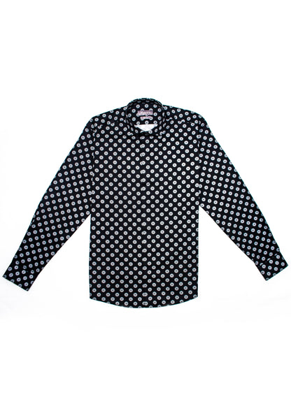 Monochrome Jacquard Satin Shirt