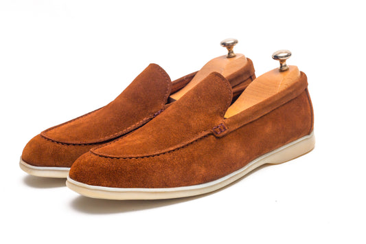 A Brown Galway Suede Loafer Shoe