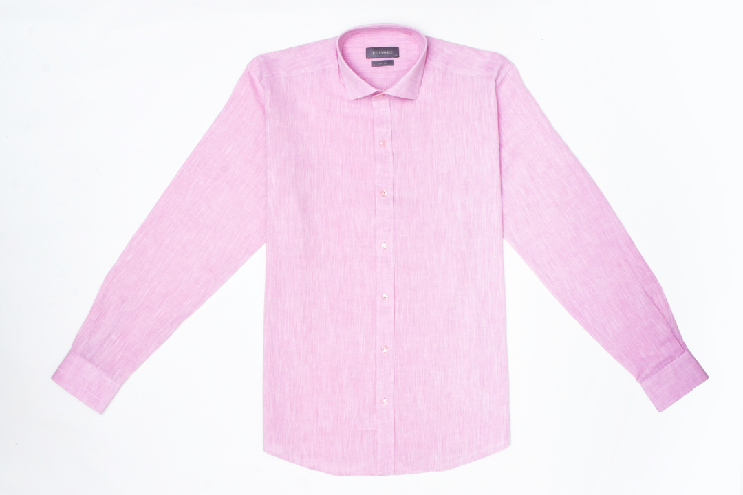 100% Linen Shirt - Pink