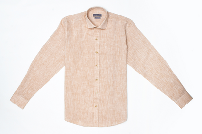 100% Linen Shirt - Beige