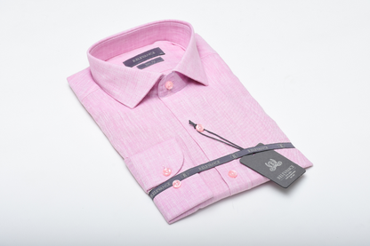 100% Linen Shirt - Pink