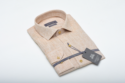 100% Linen Shirt - Beige