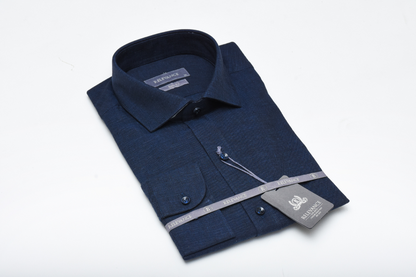 100% Linen Shirt - Navy