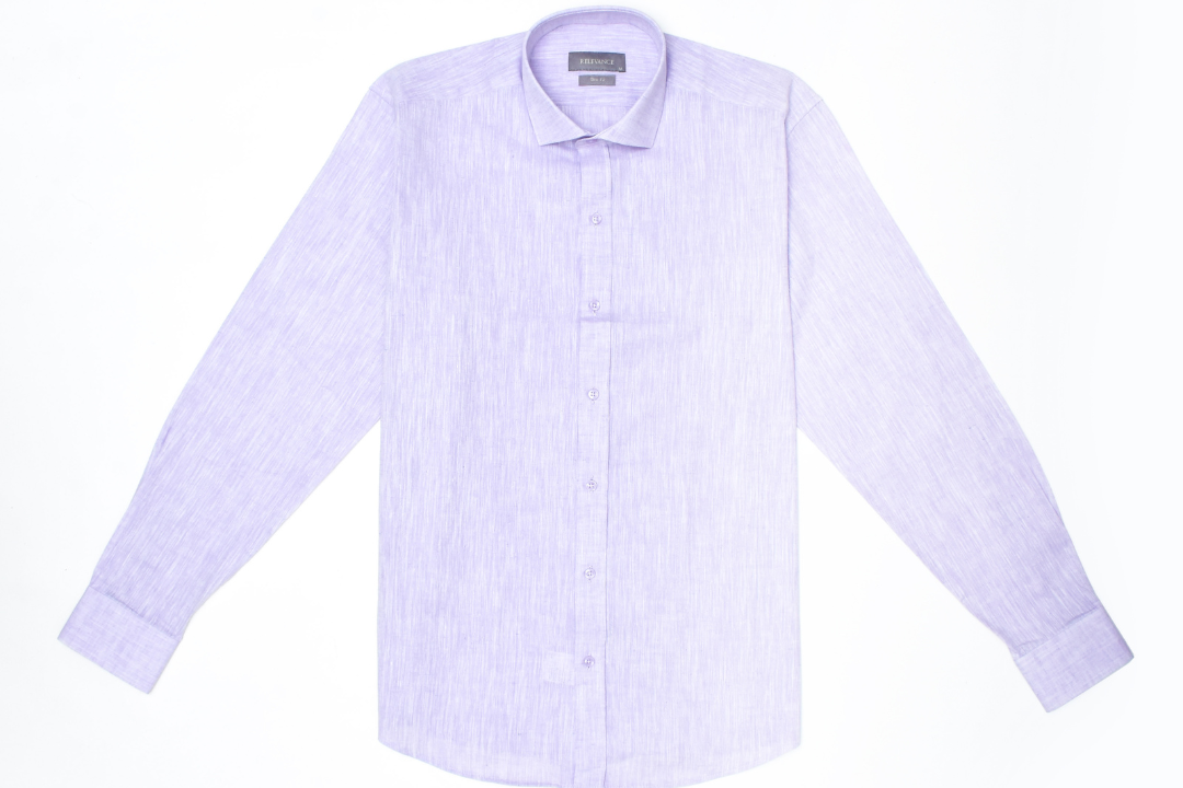 100% Linen Shirt - Lilac